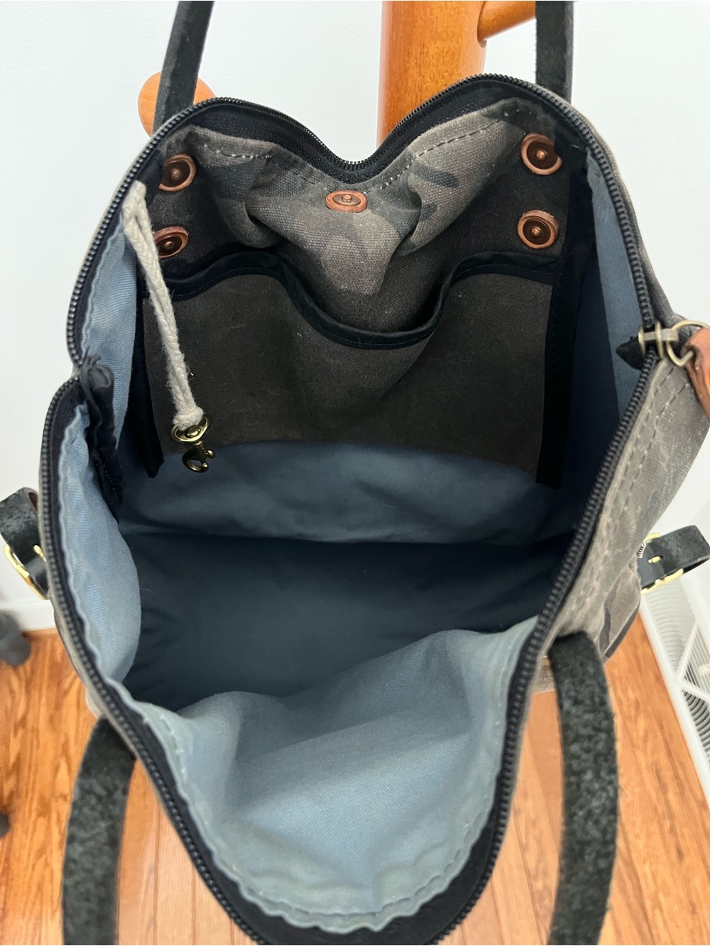 Meanwhile Back on the Farm Camo Convertible Backpack Tote - Picture 4 of 5
